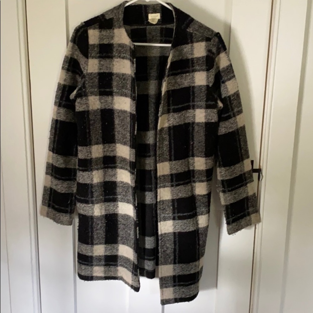 Plaid/check coat